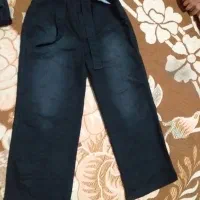 شلوار لی مشکی دخترونه مناسب ۸،۹ساله