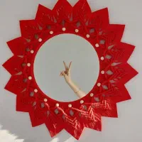 آینه مکرومه با هررنگی