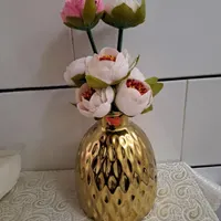 گلدان اناناسی و گل مصنوعی نو