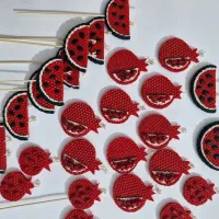 شمع یلدایی موم عسل  هندوانه ،انار و...|صنایع دستی و سایر لوازم تزئینی|کرمان, |دیوار