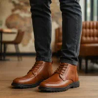 نیم بوت تخفیفی مردانه قهوه ای LV راحت و بادوام شیک|کیف، کفش، کمربند|نجفآباد, ویلاشهر|دیوار