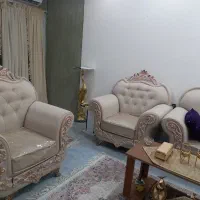 مبل ۷ نفره کرم رنگ در حد نو|مبلمان خانگی و میز عسلی|شاهین‌شهر, شهرک گلدیس|دیوار