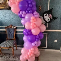 بادکنک کرومی و بوکت بنفش صورتی|صنایع دستی و سایر لوازم تزئینی|مشهد, سجاد شهر|دیوار