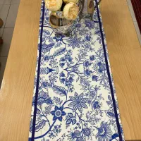 رومیزی و رانر های سفیدآبی|پرده، رانر، رومیزی|تهران, باغ خزانه|دیوار