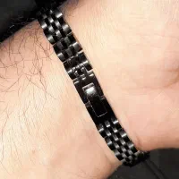 دستبند اسپرت رولکس مشکی (تیتانیوم) مردانه و زنانه