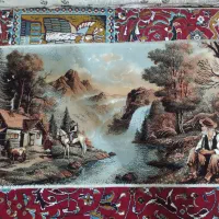 2 عدد کناره فرش ماشینی و تابلو فرش منظره|فرش|خرمآباد, |دیوار