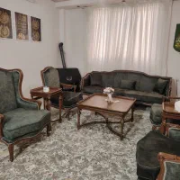 مبل 8نفره کوئین فرانسوی چوب راش پارچه ترک