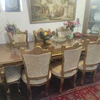 سرویس نهار خوری چوب گردو ۸ نفره