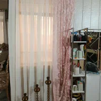 دوعدد پرده و والان پرده دو عدد