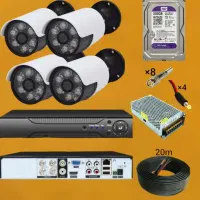 دوربین مداربسته *+× تقویم شمسی و کابل ترکیبی+