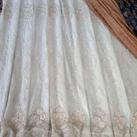پرده دانتل(گل برجسته )