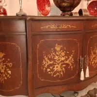 کنسول آیینه معرق کاری چوب مات