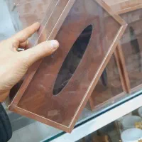 جا دستمال کاغذی چوبی اک