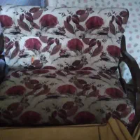 یه دست مبل راحتی ۸ نفره دسته چوبی