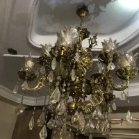 دو عددلوستر برنز اصل پنج شاخه دوتایی|لوستر و چراغ آویز|تهران, صاحب الزمان|دیوار