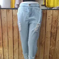 شلوارلی زنانه شلوار مام استایل نیم بگ دمپا