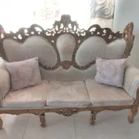 مبل ۷نفره استیل کارکرده با عسلی