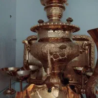 سماور طلایی با آبکاری طلا