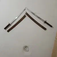 دو عدد دکوری دیوارکوب ذلفقار حکاکی شده قدیمی