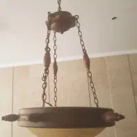 لوستر مدل لنگر چوبی