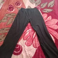 شلوار لنین پارچه ای مشکی کمر کش