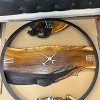 ساعت روستیک چوبی