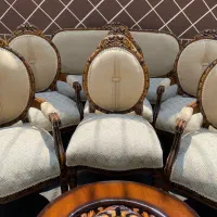 مبل استیل9نقره تاجدارکلاسیک مدل(دوگل آلمانی)|مبلمان خانگی و میز عسلی|تهران, سیزده آبان|دیوار