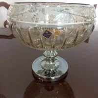 ست لاله و کاسه آجیل خوری کریستال ۲۴ درصد|صنایع دستی و سایر لوازم تزئینی|تهران, قیام|دیوار