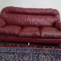 مبل چرم اصل نرم بارنگ خاص|مبلمان خانگی و میز عسلی|میانه, |دیوار