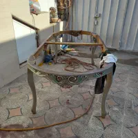 میز غذا خوری ۹ نفره مخصوص رستوران ، کارگاه،|میز و صندلی غذاخوری|خرم‌آباد, |دیوار