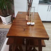 میز ناهارخوری نقلی ۴نفره چوبی