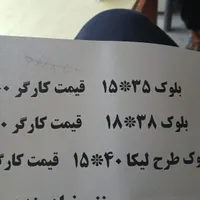 کارگر برای بلوک زنی
