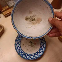 کاسه لعابدار قاجاری ۱۲۰ساله