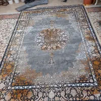 فرش وینتیج طوسی طلایی نو نو