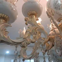 لوستر ۶ شاخه سرامیکی طرح فرشته جنس دایکاس