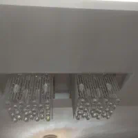 دو عدد لوستر سقفی کریستالی فلزی