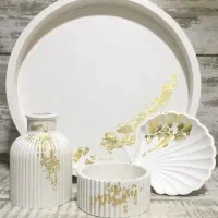 کادویی دکوری هدیه گلدان قندان ست رومیزی|صنایع دستی و سایر لوازم تزئینی|قم, حاج زینل|دیوار