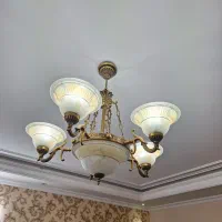 لوستر طرح برنز|لوستر و چراغ آویز|قم, شاه سید علی|دیوار