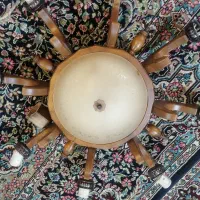 لوستر چوبی 8 چراغ