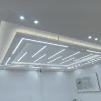 دکور سقف کاذب کناف‌رنگ‌آمیزی‌برق ساختمان