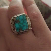 انگشتر نقره فیروزه طبیعی نیشابوری اصل