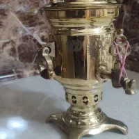 سماور زغالی1لیتری طرح ساده و قلم