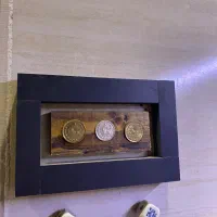 دو عدد قاب سکه دینار و یک ریالی شیرخورشید