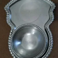 سینی و جام زیر سماور استیل