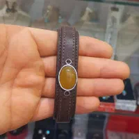 دستبند چرم فیروزه نیشابوری و نگین های معدنی|بدلیجات|نیشابور, محله میدان باغات|دیوار