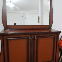 میز کنسول و آینه جنس چوب