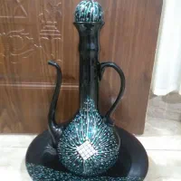 ست گلدان و گلاب پاش تزینی سرامیک|صنایع دستی و سایر لوازم تزئینی|رشت, دخانیات|دیوار