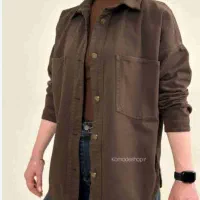 کت کتان زارا قهوه ای سایز xl