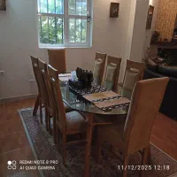 میز نهارخوری 8 نفره همراه ست مبلمان 7 نفره