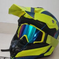 کلاه کاسکت کراسی  تکنو به همراه عینک